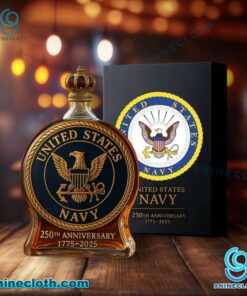 United States Navy 250th Anniversary 1775-2025 Whiskey Bottle fQmOTSG
