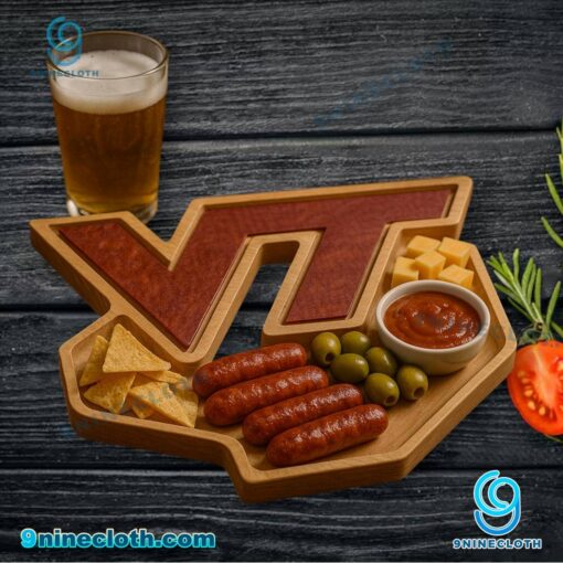 Virginia Tech Hokies NCAA Wooden Charcuterie Board jW0MOQx