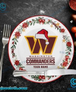Washington Commanders Christmas Personalized Ceramic Plate T2RE0B1