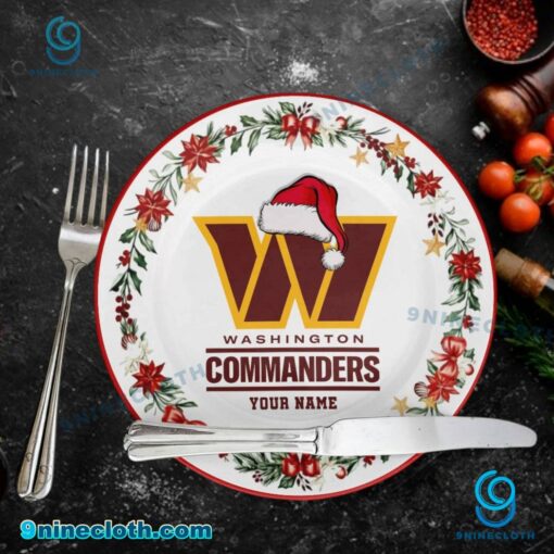Washington Commanders Christmas Personalized Ceramic Plate T2RE0B1