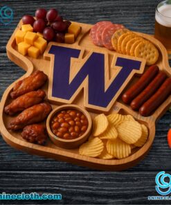 Washington Huskies NCAA Wooden Charcuterie Board mJ3rik1