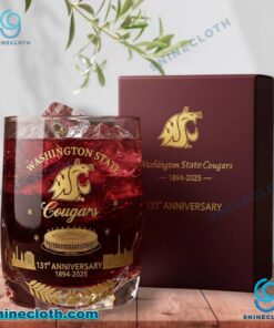 Washington State Cougars 131st Anniversary 1894-2025 Whiskey Glass sN27UcH