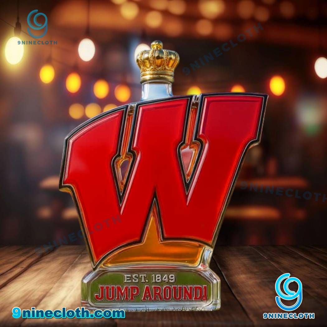 Wisconsin Badgers Jump Around Whiskey Bottle ahwMU4f