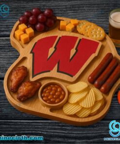 Wisconsin Badgers NCAA Wooden Charcuterie Board Gfn60Ny