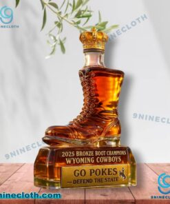 Wyoming Cowboys 2025 Bronze Boot Champions Whiskey Bottle VmZY8uU