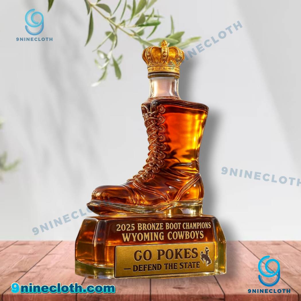 Wyoming Cowboys 2025 Bronze Boot Champions Whiskey Bottle VmZY8uU