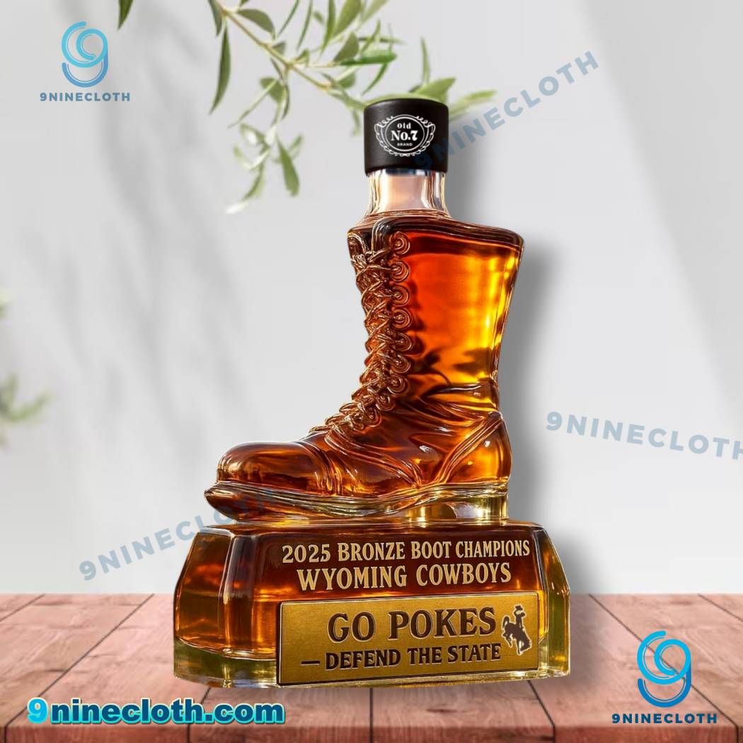 Wyoming Cowboys 2025 Bronze Boot Champions Whiskey Bottle-a 1iLZDel