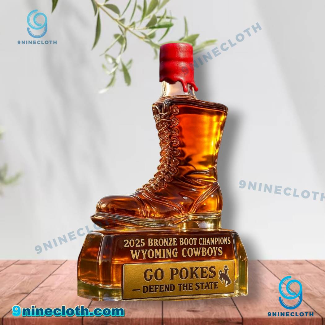 Wyoming Cowboys 2025 Bronze Boot Champions Whiskey Bottle-b uS5gpAD