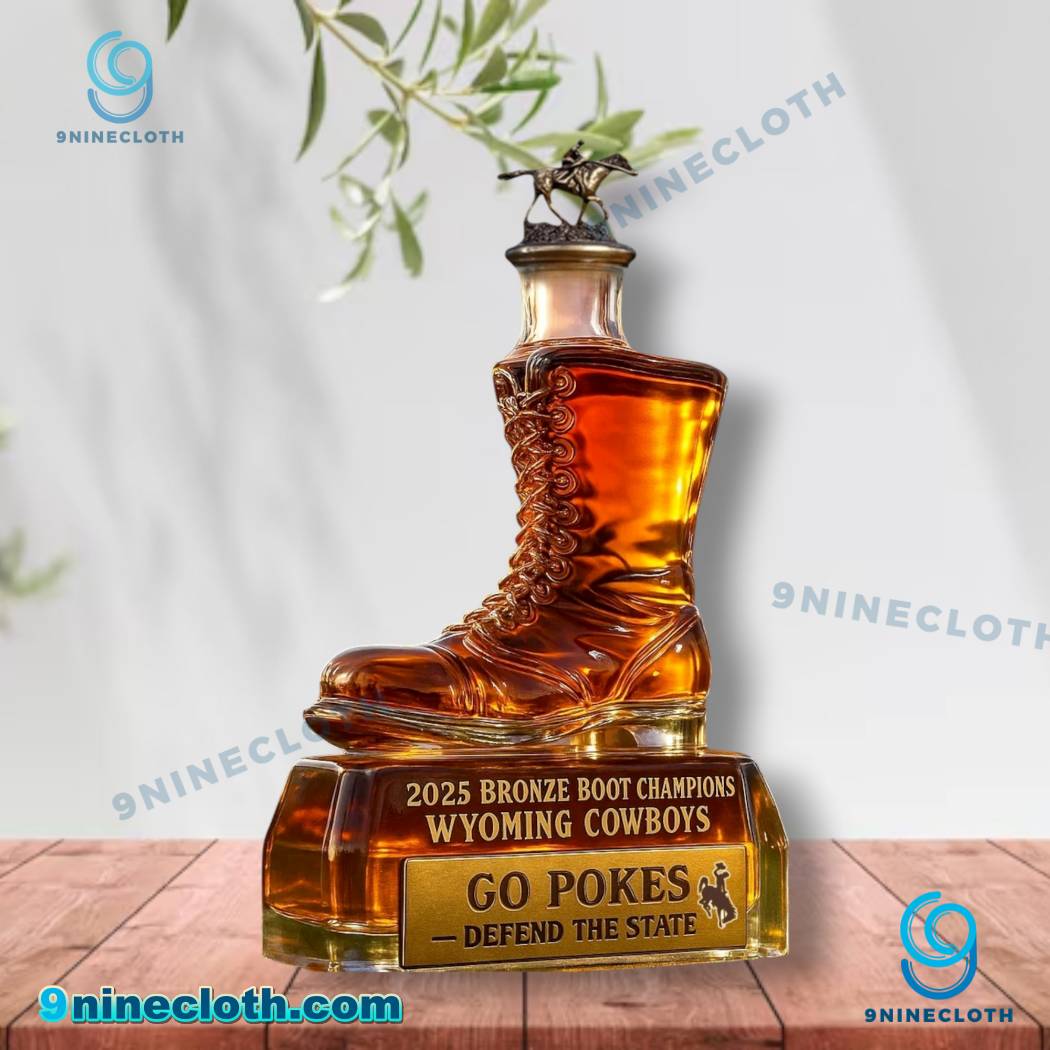 Wyoming Cowboys 2025 Bronze Boot Champions Whiskey Bottle-c L1yzOSB