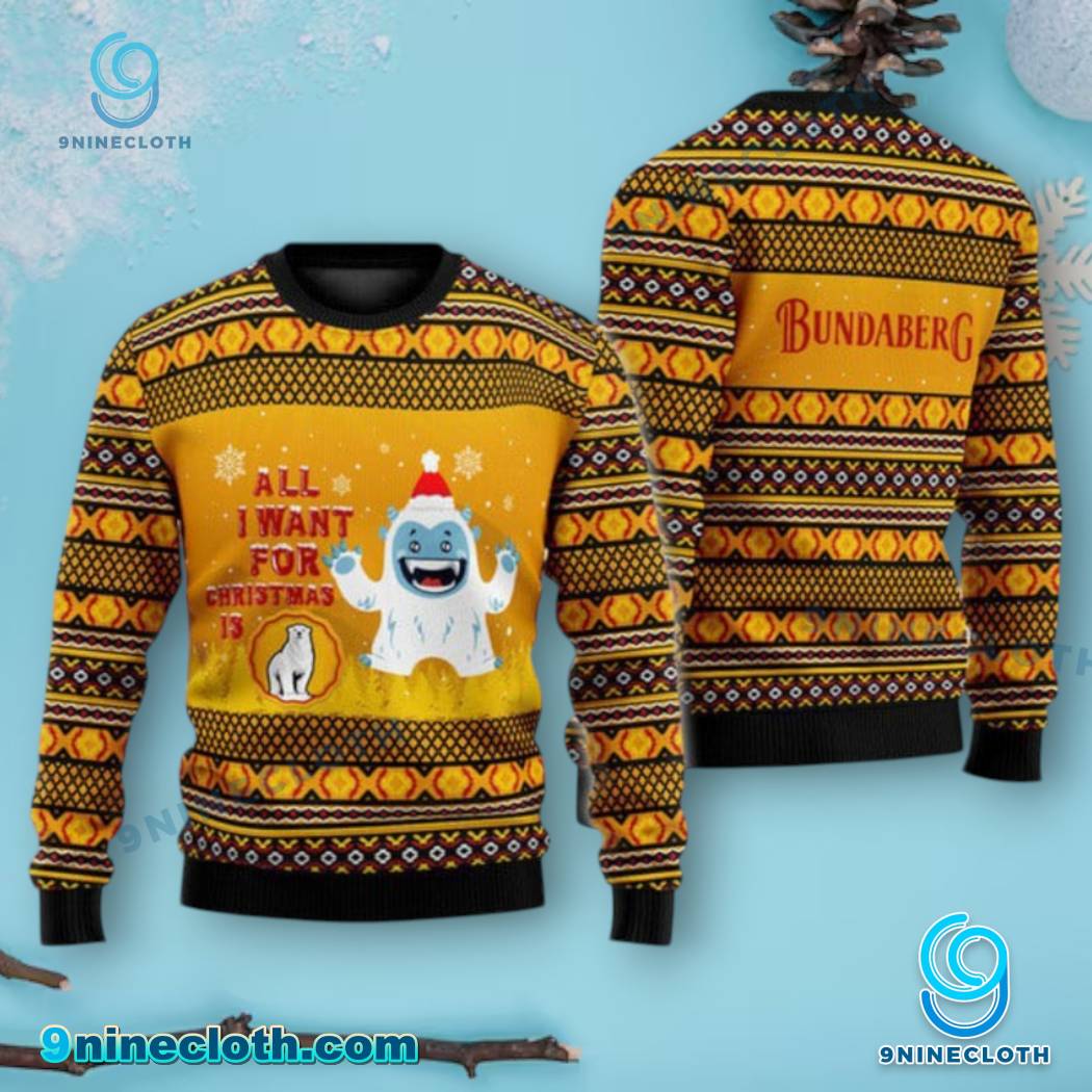 Yeti All I Want For Christmas Is Bundaberg Sweater Ck4HNT5