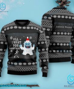 Yeti All I Want For Christmas Is Johnnie Walker Sweater sEX6m8D