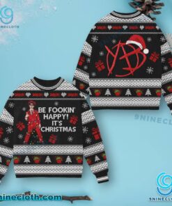 Yungblud Be Fookin Happy It's Christmas Sweater B2T8FJa