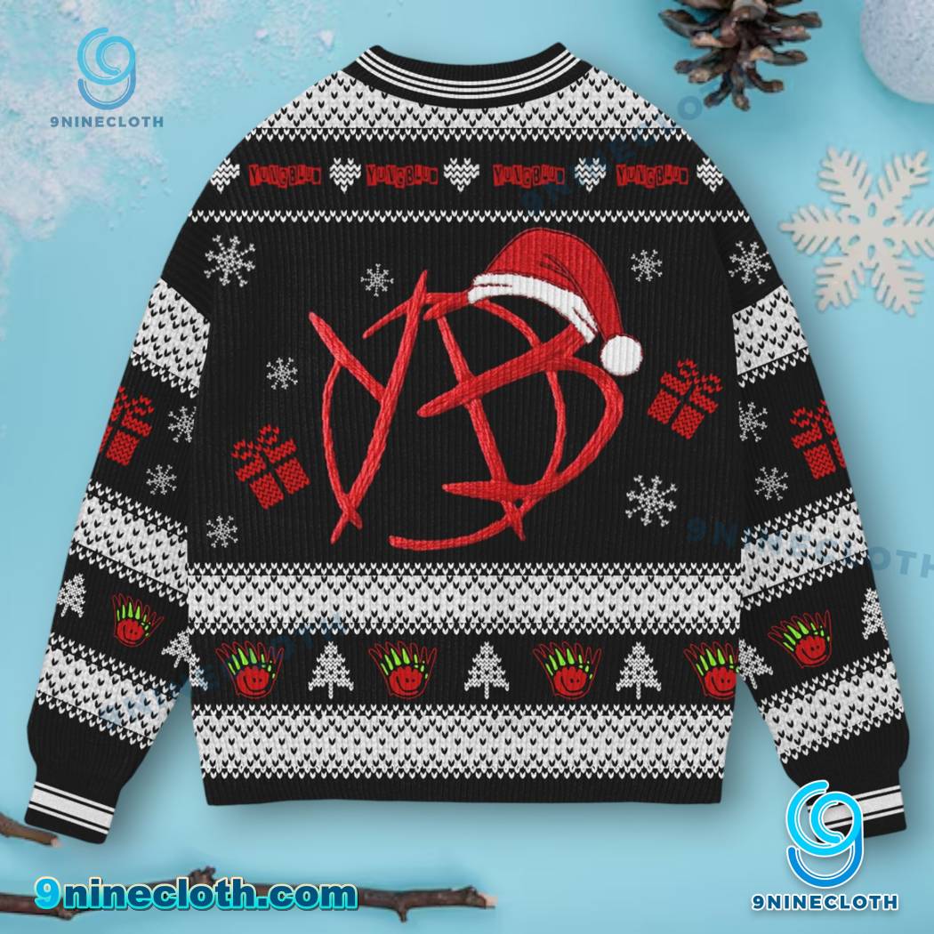 Yungblud Be Fookin Happy It's Christmas Sweater-a 0a1lmb9