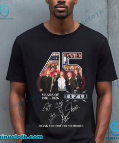 45 Years Of Tesla 1981-2026 Signatures T-shirt I79jEqn