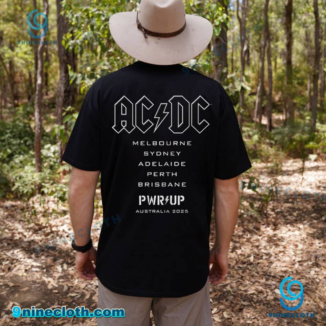 ACDC Angus Electric PWR UP Australia 2025 Tour T-shirt-b 4tM2D9X