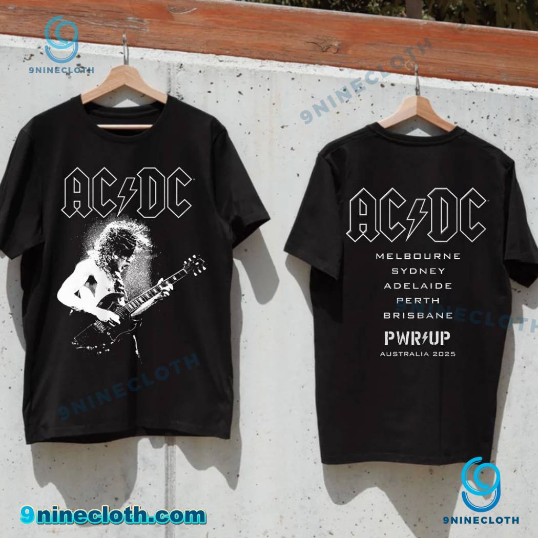 ACDC Angus Electric PWR UP Australia 2025 Tour T-shirt hRnmZuq