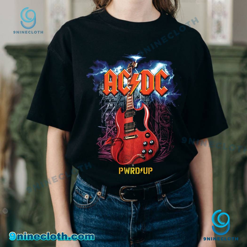 ACDC Angus Gibson Guitar PWR UP Aus 2025 T-shirt-a XQTNasW