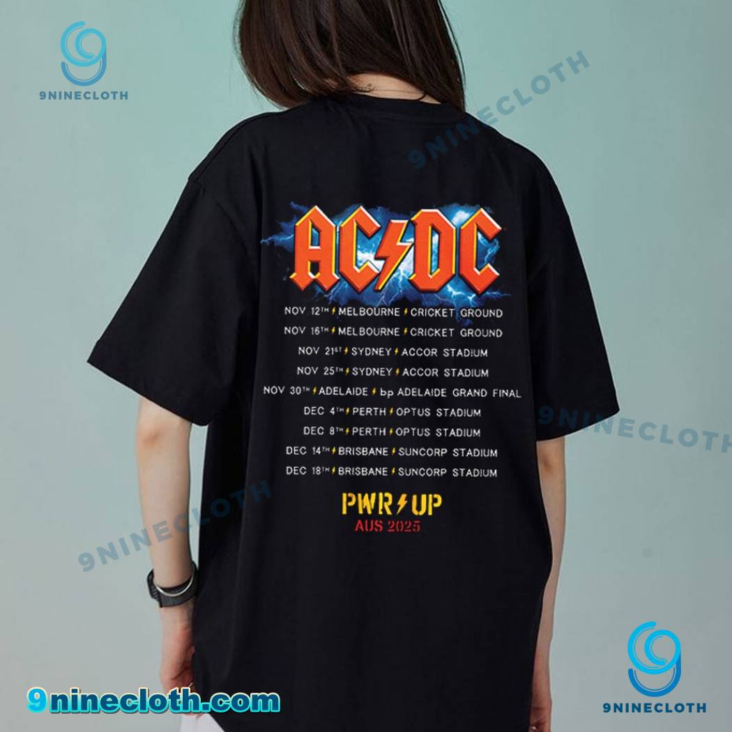 ACDC Angus Gibson Guitar PWR UP Aus 2025 T-shirt-b R9OTWJE