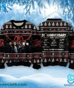 Aerosmith 55th Anniversary 1970-2025 Ugly Christmas Sweater Ln3rgKe