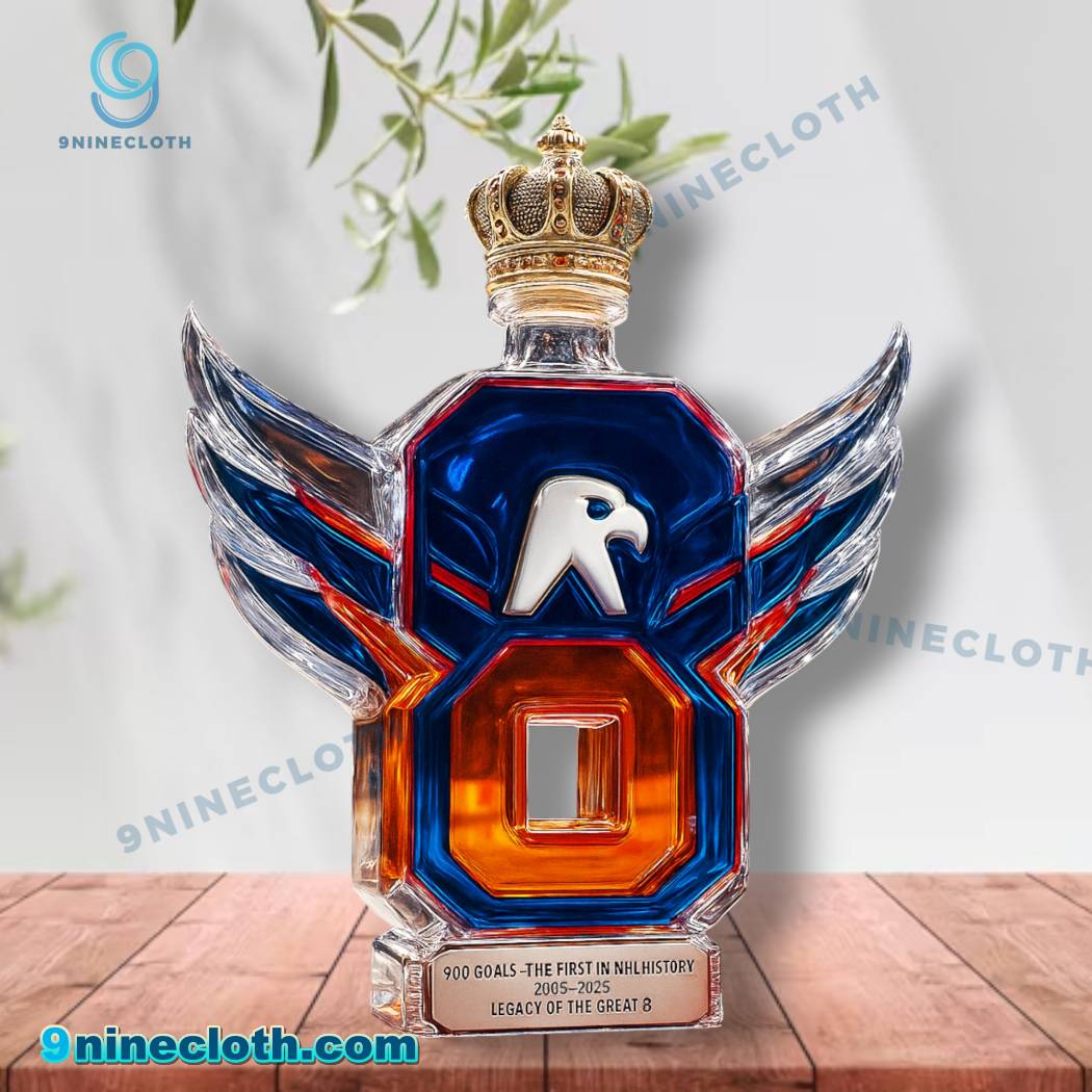 Alex Ovechkin Washington Capitals 900 Goals 2025 Whiskey Bottle X7AMkVf