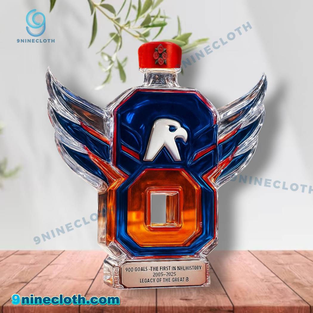 Alex Ovechkin Washington Capitals 900 Goals 2025 Whiskey Bottle-x daM2kht