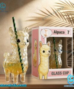 Alpaca-Shaped Glass Cup FeCBYJ6