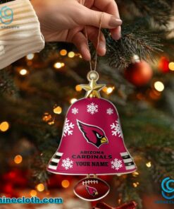 Arizona Cardinals NFL Team Personalized Christmas Bell Ornament 0ypwgXr