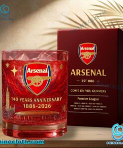 Arsenal 140 Years Anniversary 1886-2026 Whiskey Glass d3aINx2