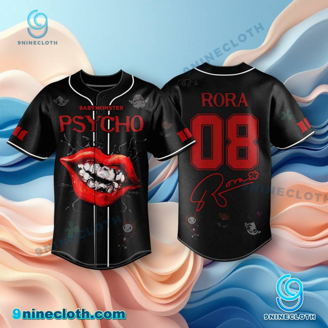 Babymonster Psycho We Go Up Album 2025 Baseball Jersey-a e3dDi2h