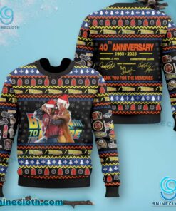 Back To The Future 40th Anniversary 1885-2025 Ugly Christmas Sweater TBF4mz5
