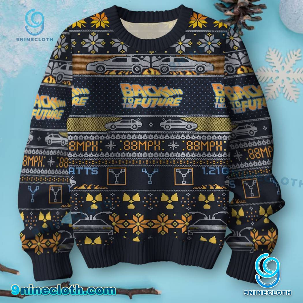 Back To The Future 88mph Ugly Christmas Sweater-a vcVfb7H