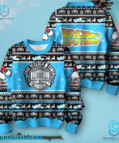 Back To The Future Save The Clock Tower Ugly Christmas Sweater fYMm1nj