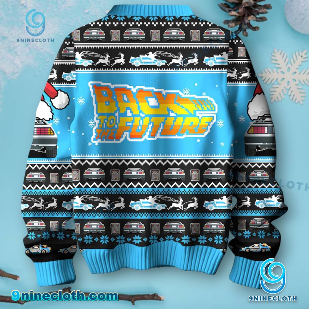 Back To The Future Save The Clock Tower Ugly Christmas Sweater-a sP7a68K