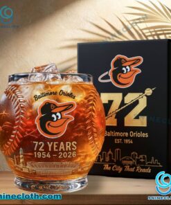 Baltimore Orioles 72 Years 1954-2026 Whiskey Glass 2pwjUil