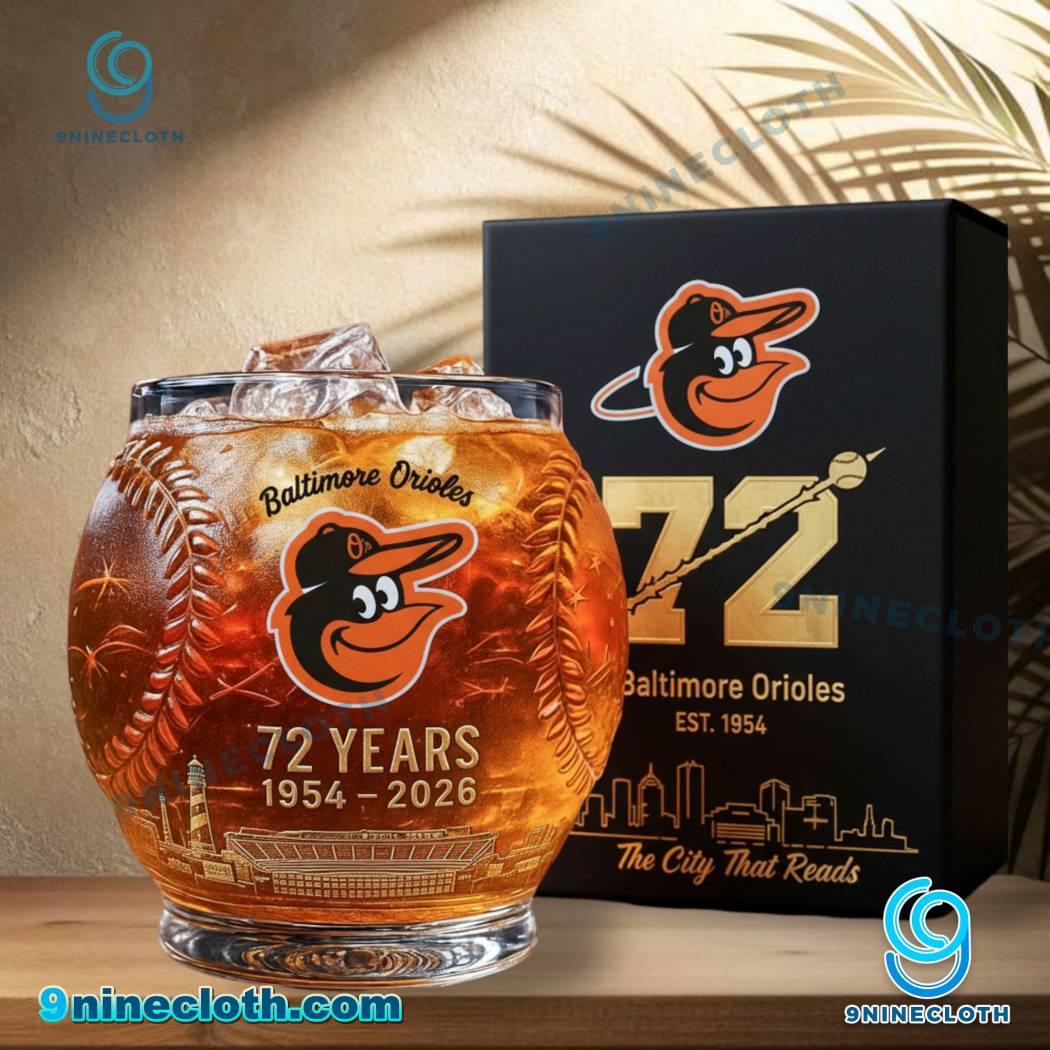 Baltimore Orioles 72 Years 1954-2026 Whiskey Glass 2pwjUil