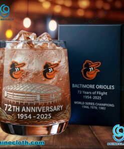 Baltimore Orioles 72th Anniversary Whiskey Glass 5iANzvo