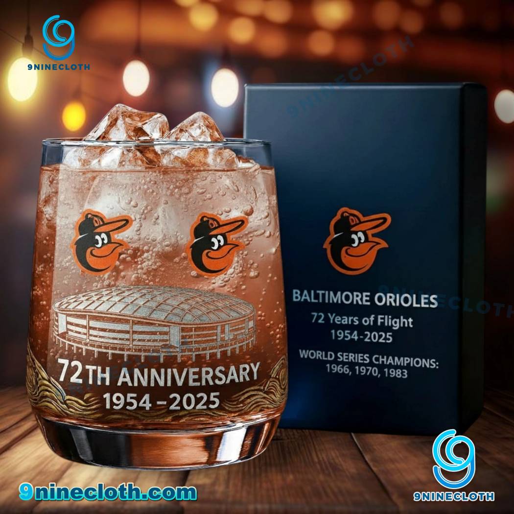Baltimore Orioles 72th Anniversary Whiskey Glass 5iANzvo