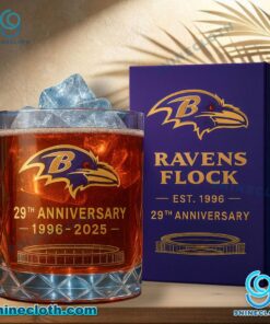 Baltimore Ravens NFL Legacy Anniversary 2025 Whiskey Glass pBxQfVo