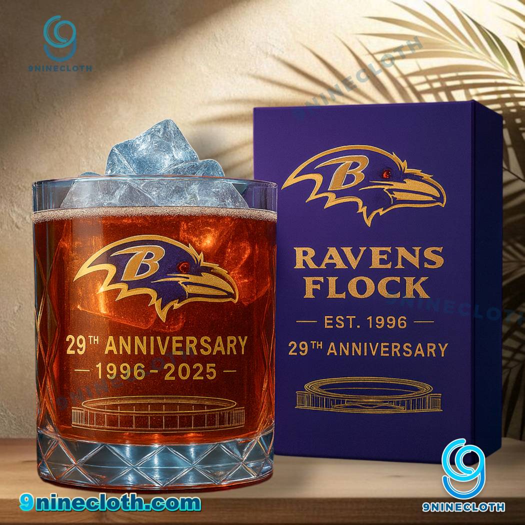 Baltimore Ravens NFL Legacy Anniversary 2025 Whiskey Glass pBxQfVo