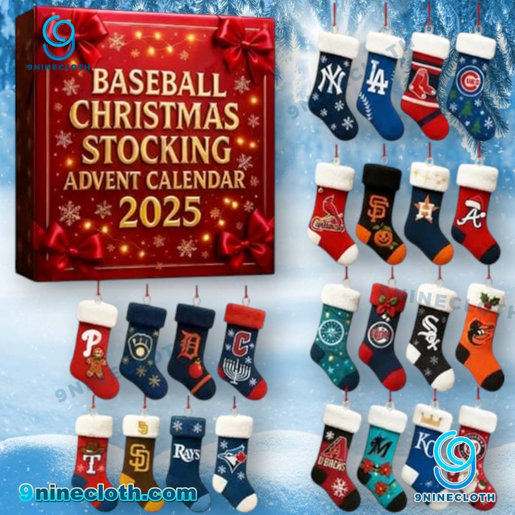 Baseball Christmas Stocking Advent Calendar 2025 MrOGYHc