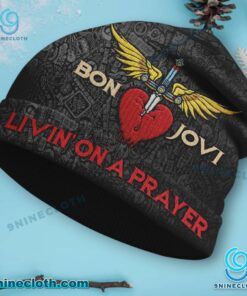 Bon Jovi Livin' On A Prayer Beanie Hat gKUOBCA