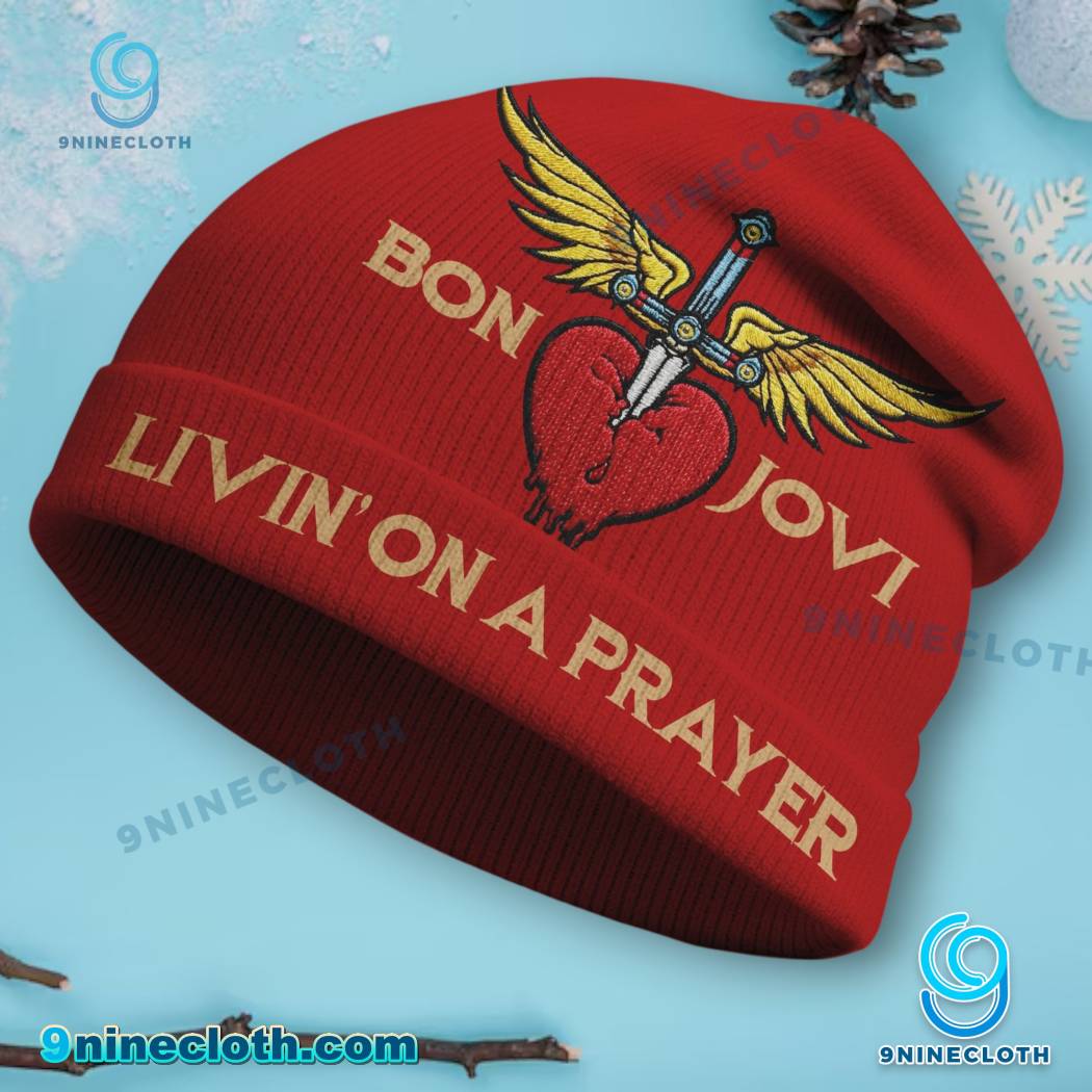 Bon Jovi Livin' On A Prayer Beanie Hat-a 9gGM670