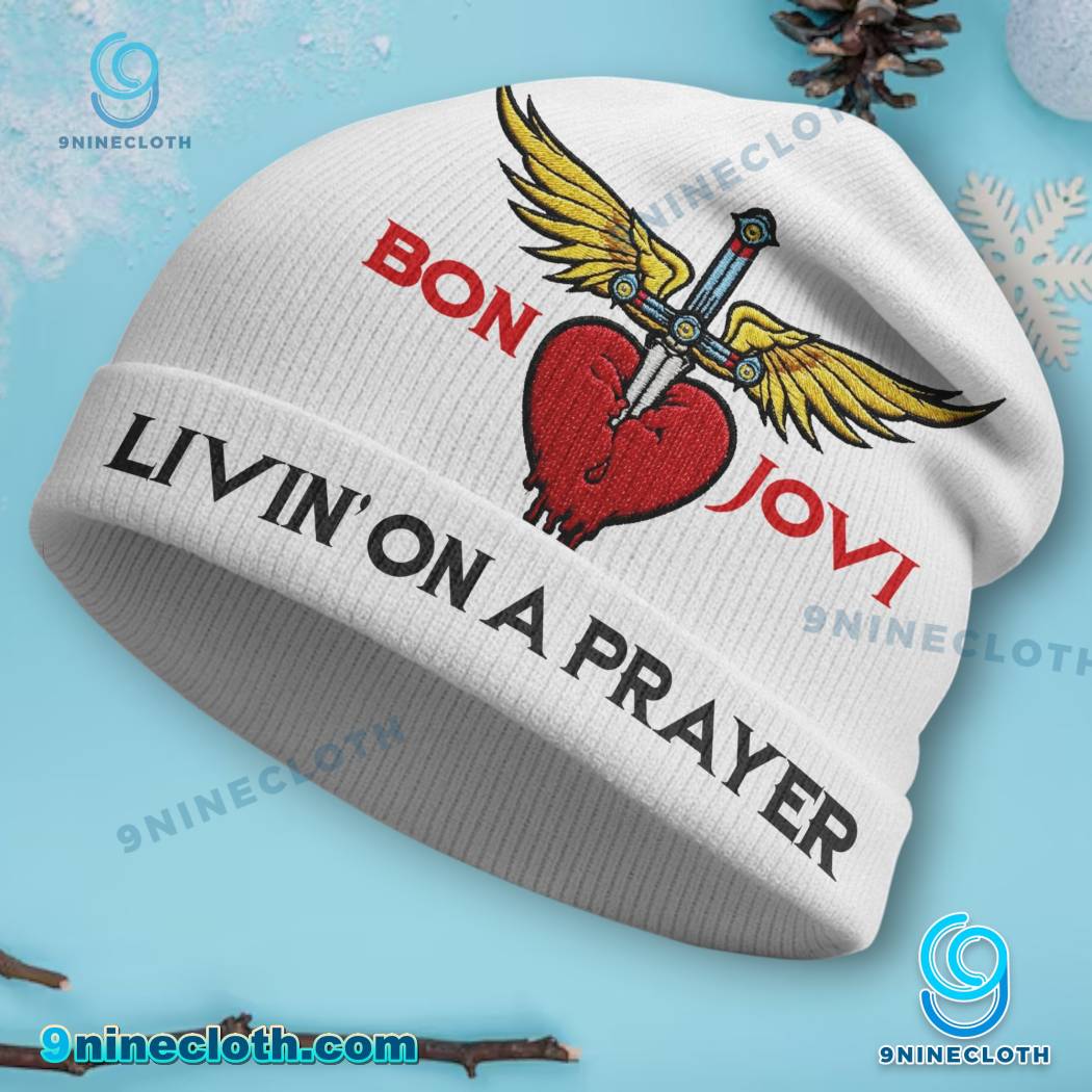Bon Jovi Livin' On A Prayer Beanie Hat-b 8RkJSWe