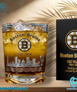 Boston Bruins 102 Years 1924-2026 Whiskey Glass BhC1k98
