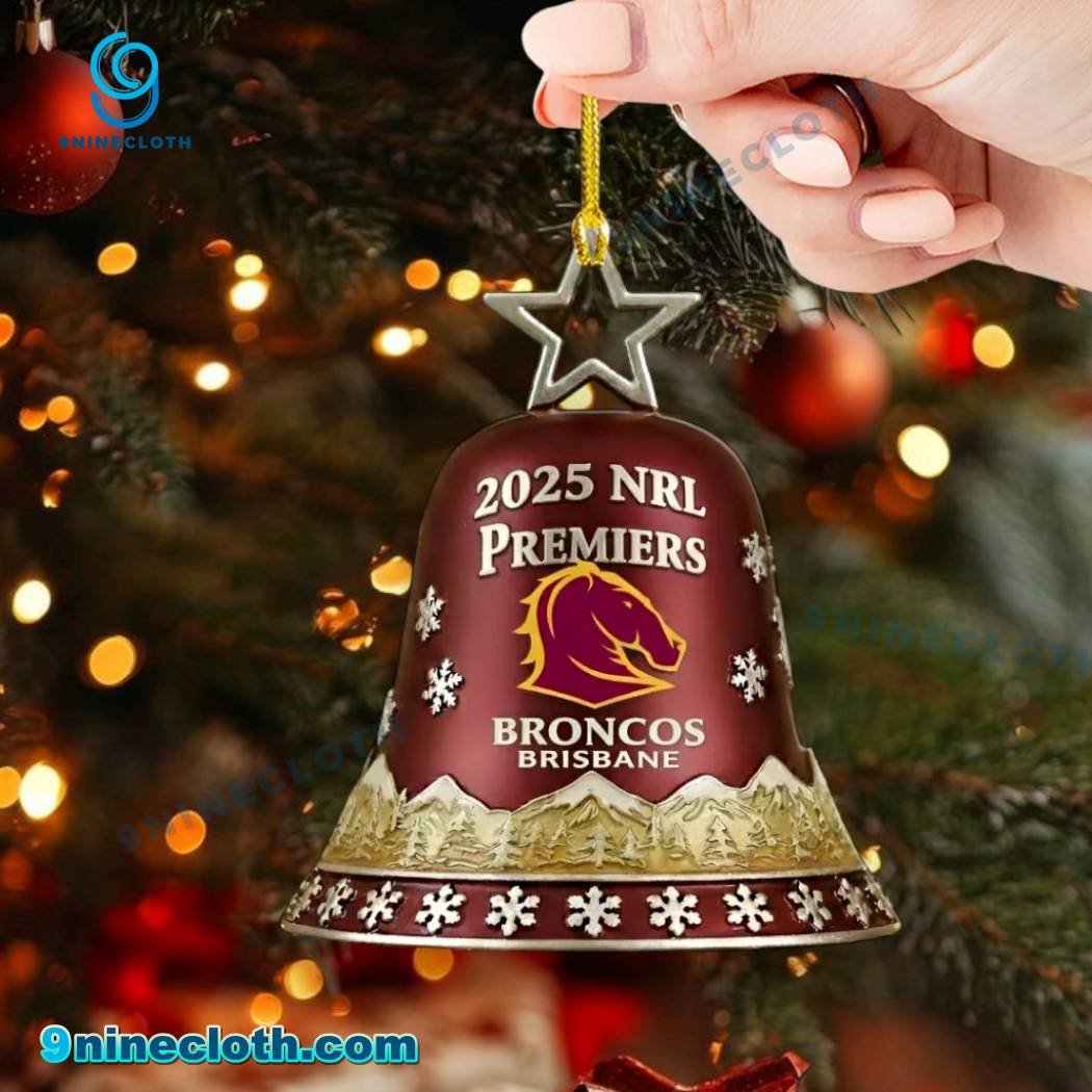 Brisbane Broncos NRL Premiers 2025 Christmas Bell Ornament-a cOlmV4o