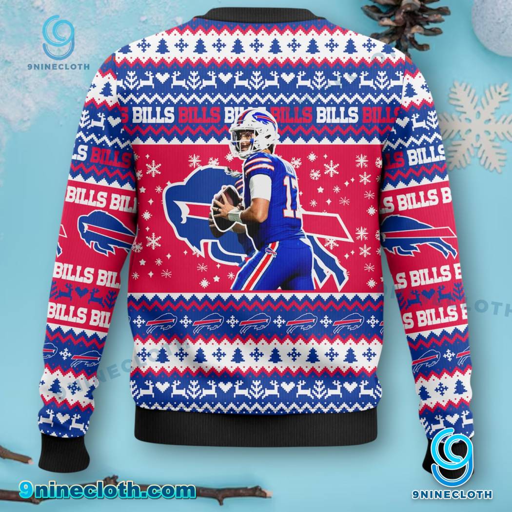 Buffalo Bills Josh Allen #17 Ugly Christmas Sweater-b Gn8VqO3