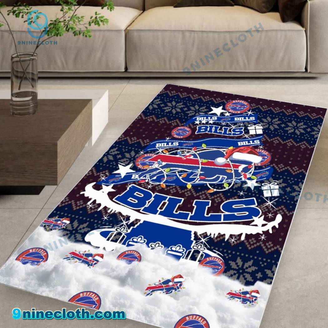 Buffalo Bills NFL Football Christmas Tree Rug Carpet 2sIHfmp