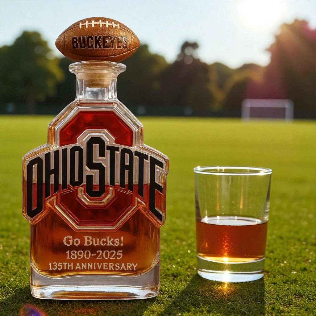 Celebrate 135 Years of Buckeye Pride with the Ohio State Buckeyes Custom Whiskey Bottle