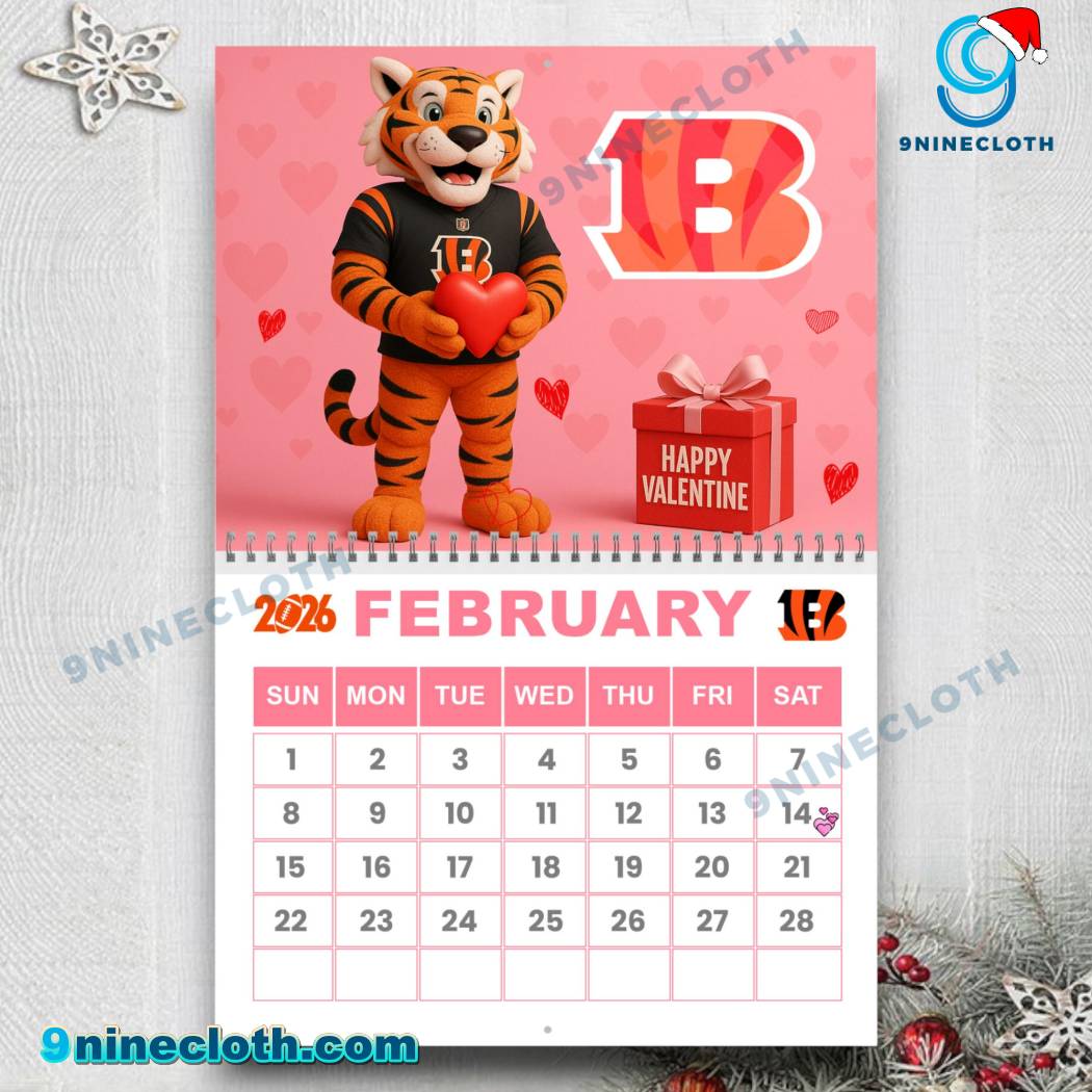 Cincinnati Bengals Wall Calendar 2026-1-y D1827qT