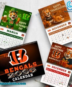 Cincinnati Bengals Wall Calendar 2026 FeshWt7